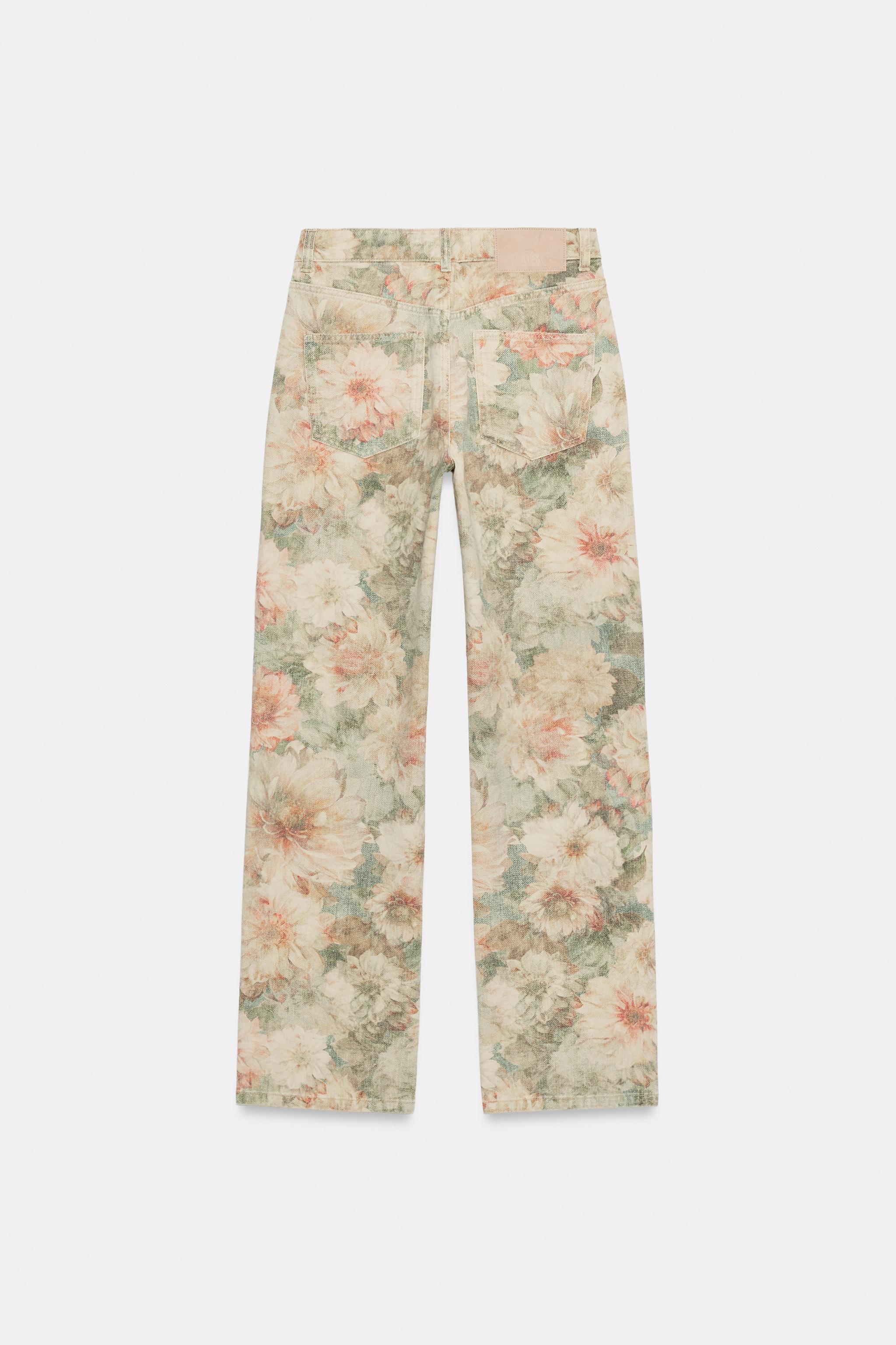 JEAN Z1975 DROIT TAILLE NORMALE À MOTIF FLORAL